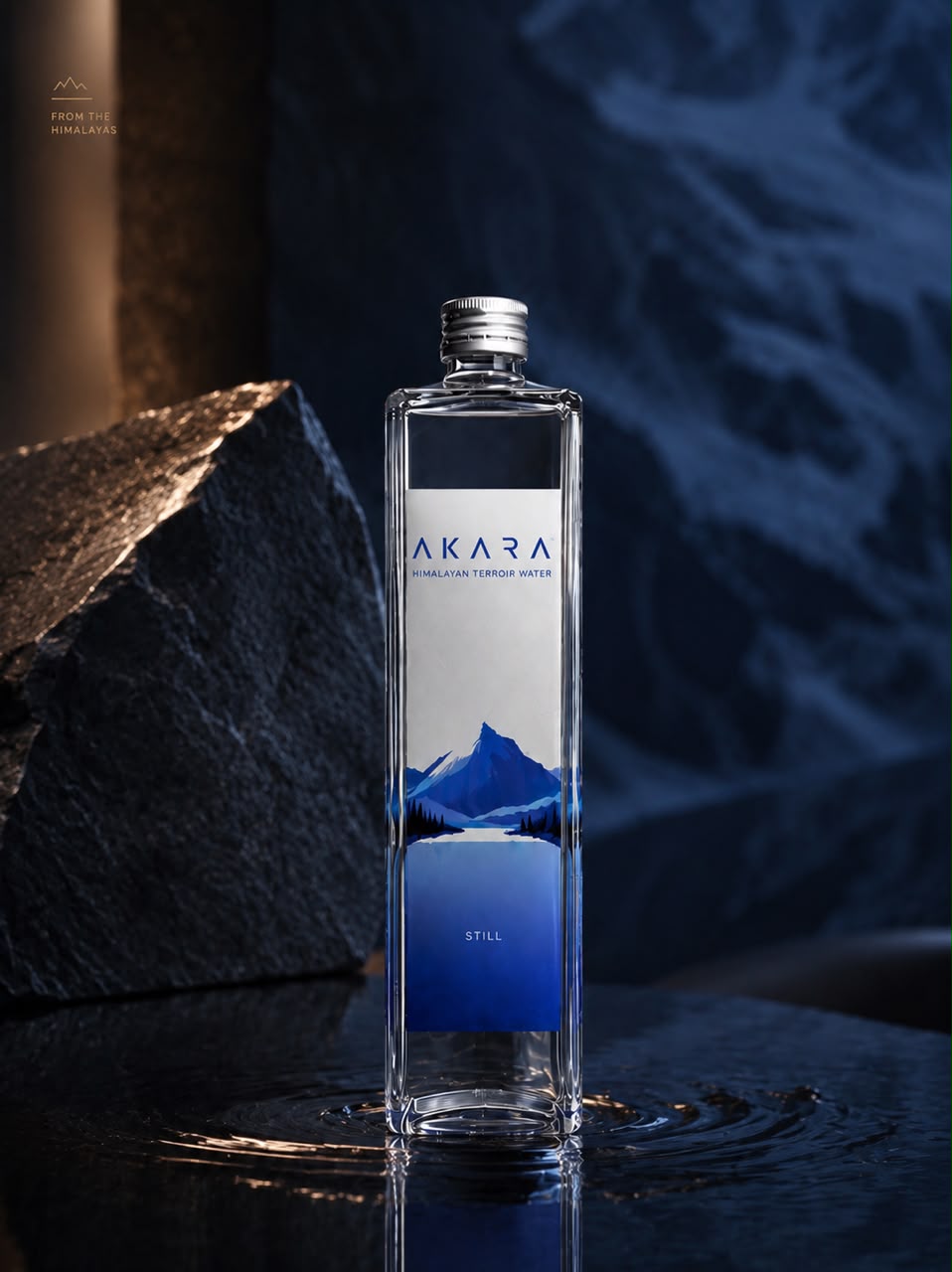 AKARA Glass — 1 litre Himalayan terroir water